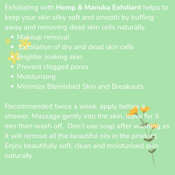Hemp & Manuka Exfoliant 100gm - Image 3